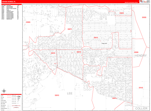 Lehigh Acres, FL Zip Code Map